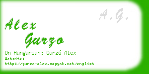 alex gurzo business card